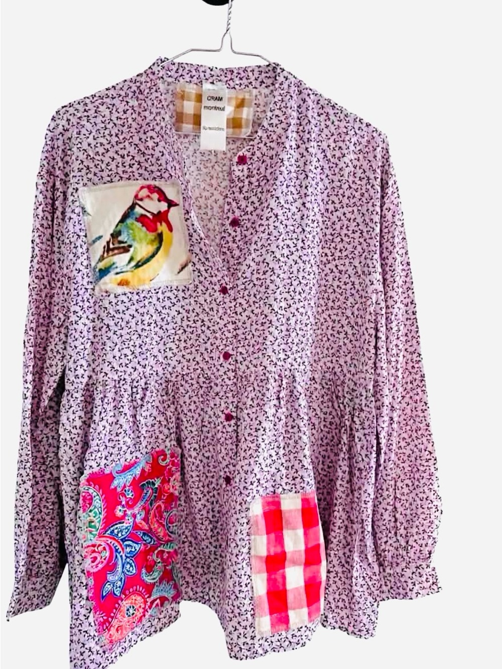 CRAM blouse with patching